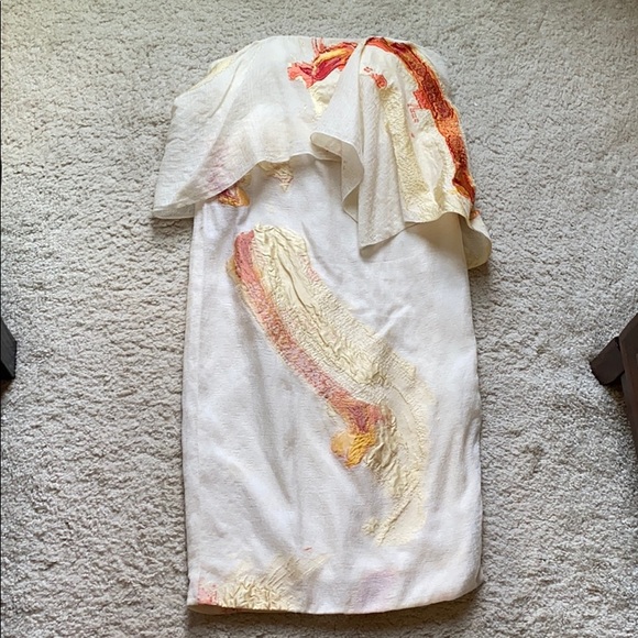 Prabal Gurung orange zest strapless dress art - Picture 6 of 14